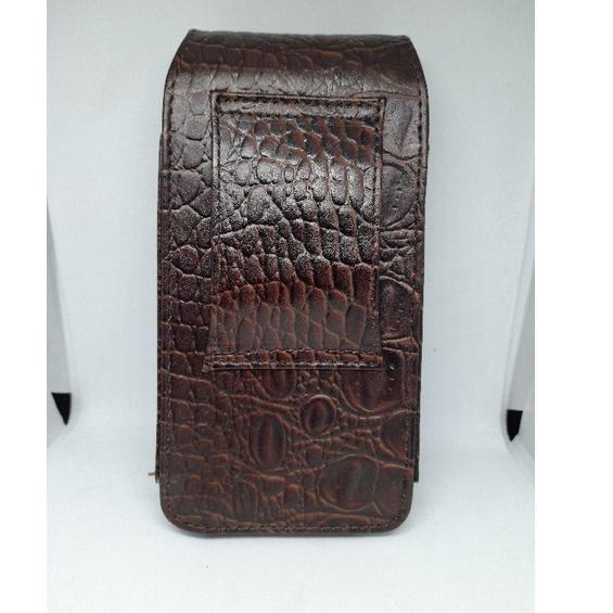 Tidak Diragukan.. Dompet Hp Pinggang Multifungsi Pria Motif Buaya 2 Slot Kulit Asli