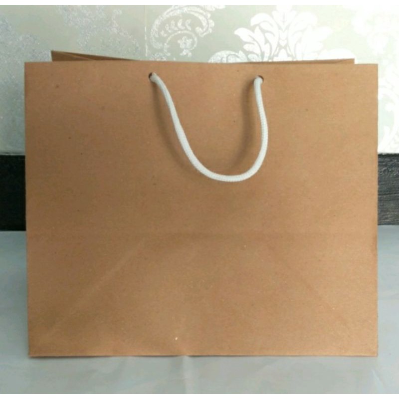 

[PEMBELIAN PER LUSIN] PAPERBAG POLOS COKLAT KRAFT R10 25X23X26