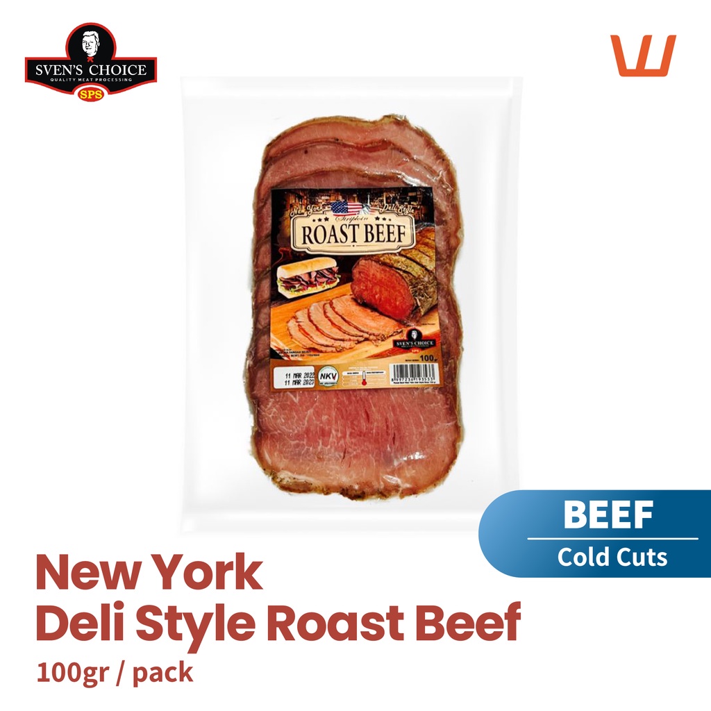 

Premium Roast Beef New York Deli Style Sliced 100 Gr Sven's Choice