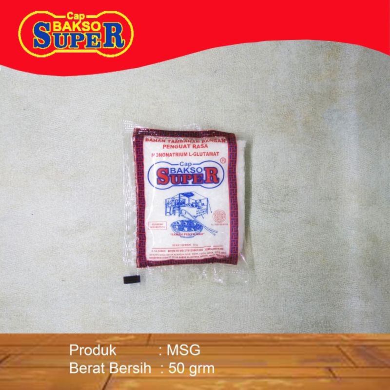 

MSG micin vetsin 50 grm Cap Bakso Super