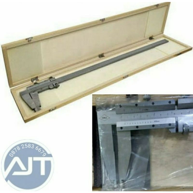 

sigmat jangka sorong manual 24 inch vernier caliper 0 - 600 mm alat ukur dimensi 60 cm