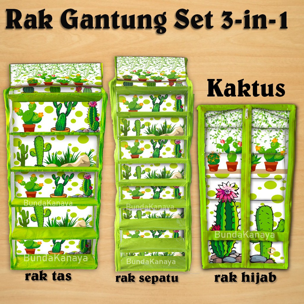 Rak Gantung Set 3 in 1 Sepatu+Tas+Hijab