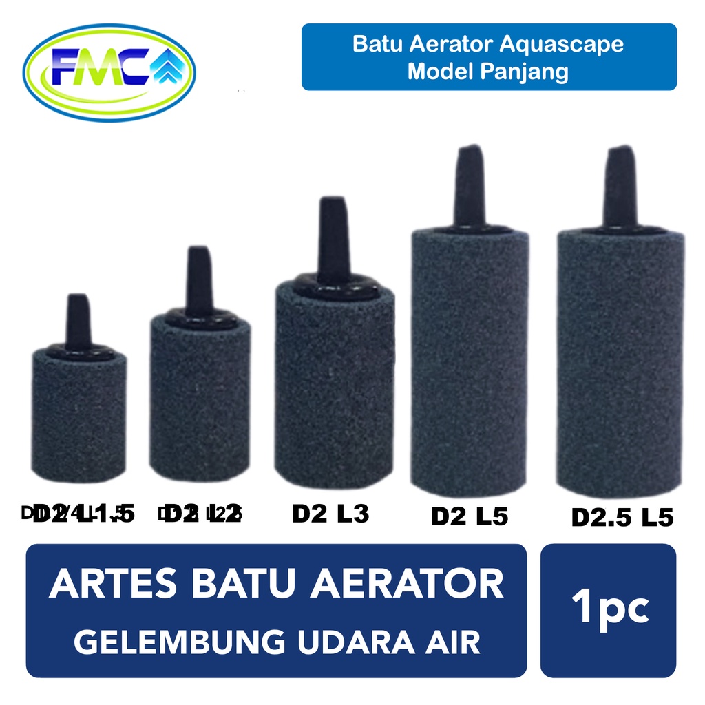 Batu Aerator Aquarium Model Panjang Besar Kecil Warna Airator Stone Aquascape Aksesoris Akuarium Gelembung Udara Airpump