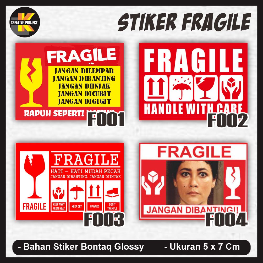 

STIKER FRAGILE/STIKER PECAH BELAH/STIKER LABEL PENGIRIMAN