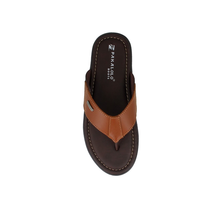 SANDAL JEPIT PAKALOLO PRIA ORIGINAL CASUAL KULIT ASLI COKLAT PB20