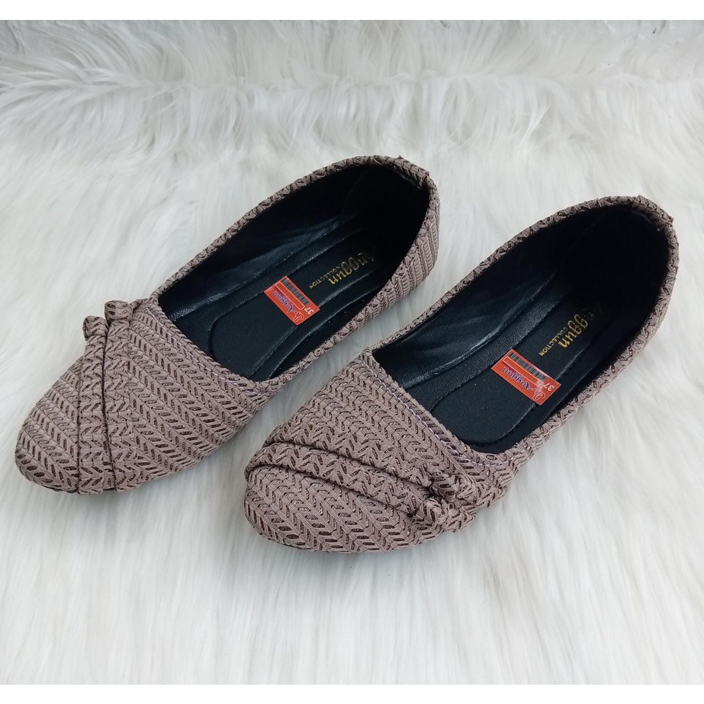 Flatshoes Wanita Terbaru Sepatu Wanita Murah dixie sol karet krem