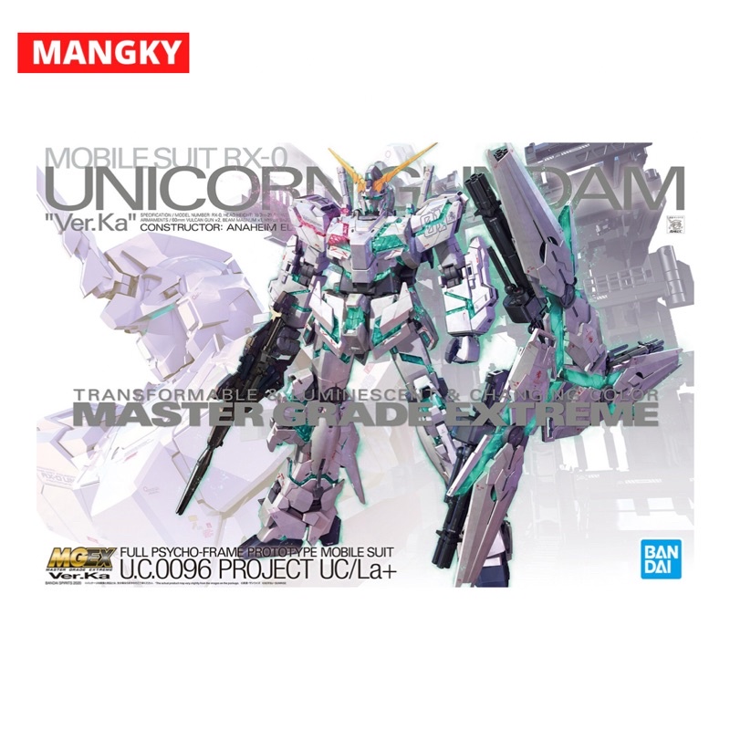 Bandai gundam mgex unicorn ver ka