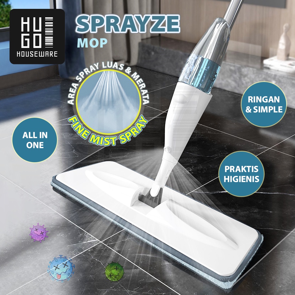 HUGO Alat Pel Lantai Ultra Mop Sprayze Pel Lantai Semprot Otomatis Spray Mop White