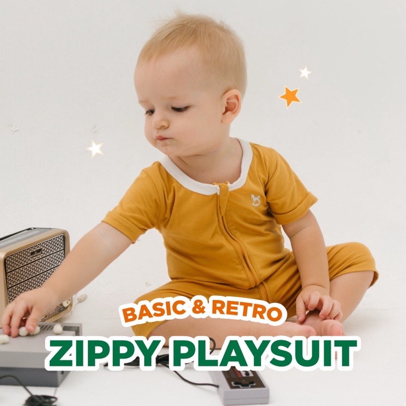 Little Palmerhaus Zippy Playsuit - Romper Bayi Anak