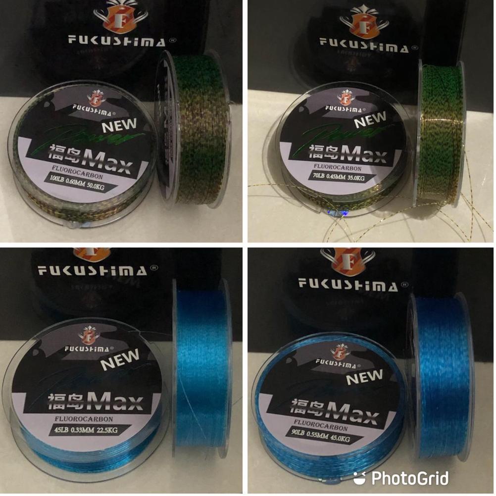 [KODE S9N8W] Senar Pancing Fluorocarbon Fukushima New Power Max Panjang 100m