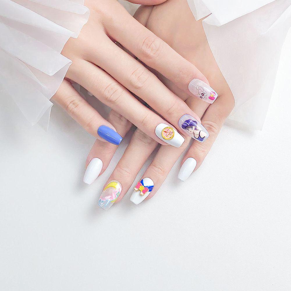 Rebuy Sailor Moon Stiker Kuku Alloy Tahan Air Kartun Aplikasi DIY Nail Art Dekorasi