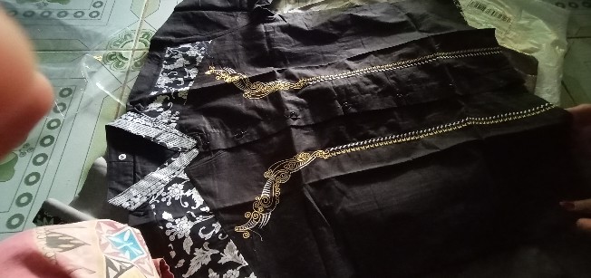 Kemeja Batik Pria Hem Batik Pria Kombinasi Bordir / Baju Batik Pria Murah Prada Kombibasi
