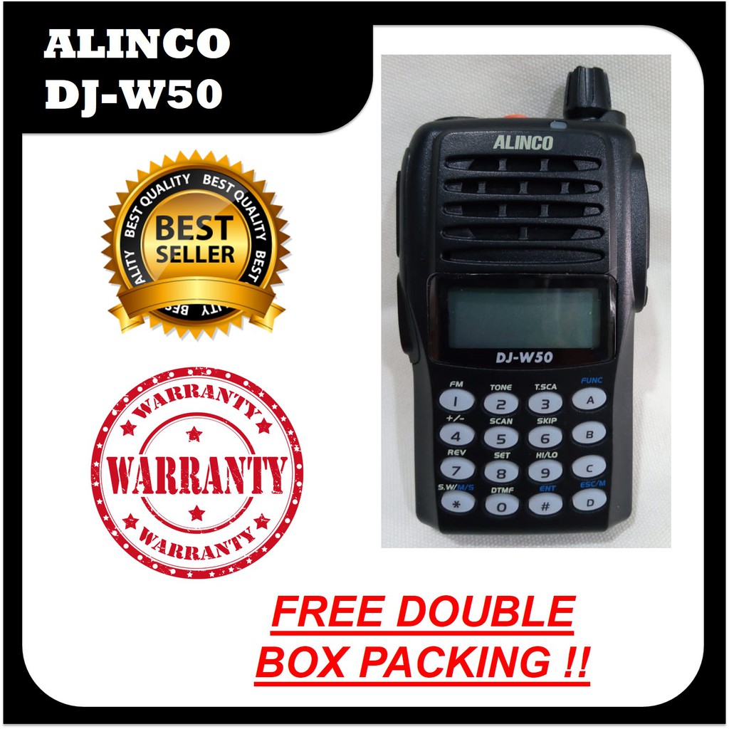 HT ALINCO DJ W50 Dual Band, Radio Komunikasi DJ-W50 W 50 Handy Talky Emergency Garansi 1 Tahun Sevis