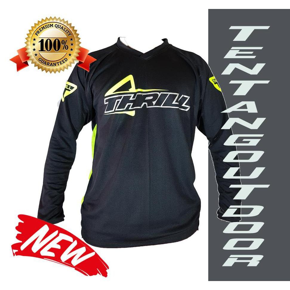 PREMIUM Jersey Downhill Cross Sepeda DH THRILL Baju Kaos F003 MTB Motor Touring Trail BMX