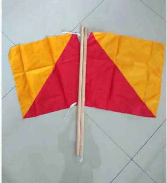 Bendera semaphore sepasang dan stik nya