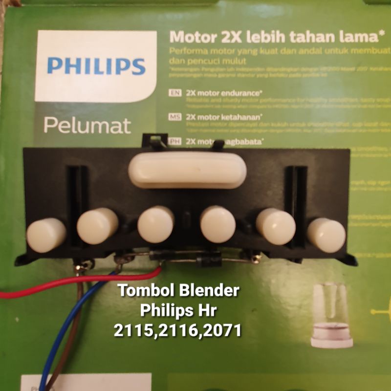 TOMBOL BLENDER PHILIPS ORIGINAL HR 2115 HR 2116 TOMBOL ON OF