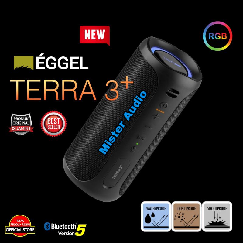Eggel Terra 3+ / Terra 3 Plus Waterproof Bluetooth Speaker Original