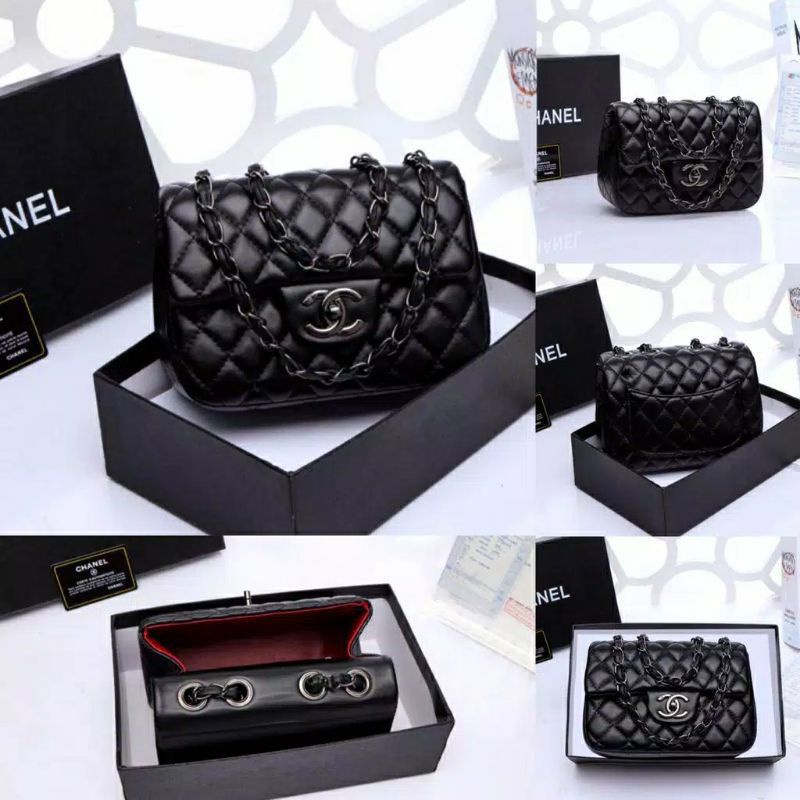 TAS BRANDED BABY SMALL FREE BOX IMPORT BATAM WANITA BABY SLING BAG FLAP LAMBSKIN MIRROR PREMIUM BAG