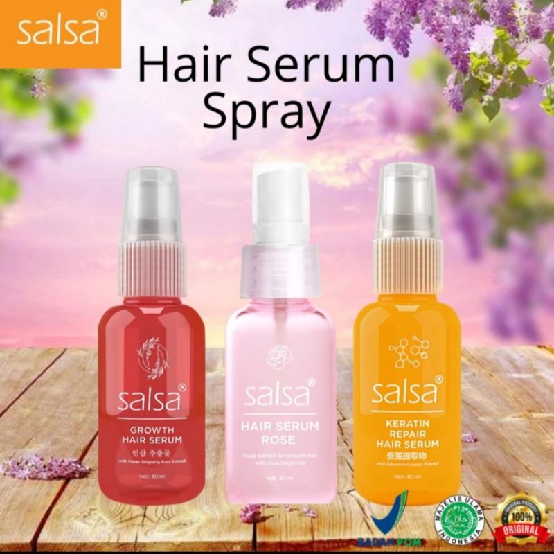 SALSA HAIR SERUM SPRAY SERUM RAMBUT MIST ROSE GROWTH KERATIN REPAIR