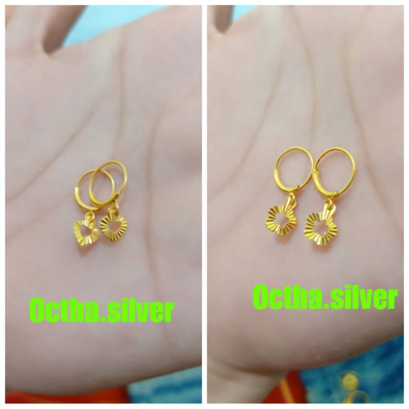 ANTING ANAK PERAK 925 LAPIS MAS 24K