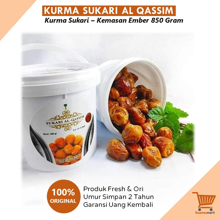 Kurma Sukari Basah - Al Qassim Original Kemasan Ember isi 800gr