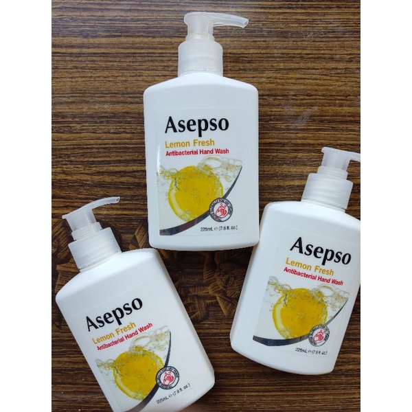 Asepso hand wash antibacterial lemon fresh 225ml