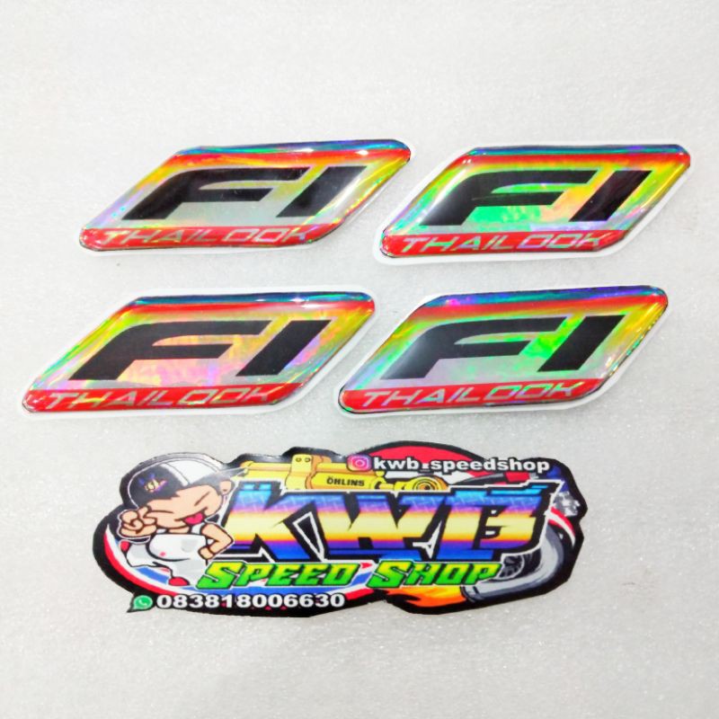 Sticker emblem fi twotone babylook thailook hologram timbul