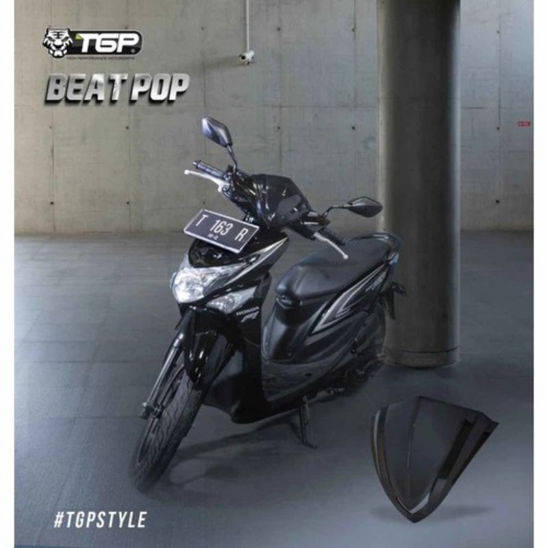 TGP Visor Motor Honda Beat Pop - Bahan Berkualitas - Hitam Transparan
