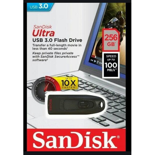 Sandisk Ultra Flashdisk CZ48 USB 3.0 Flash Drive - 256GB