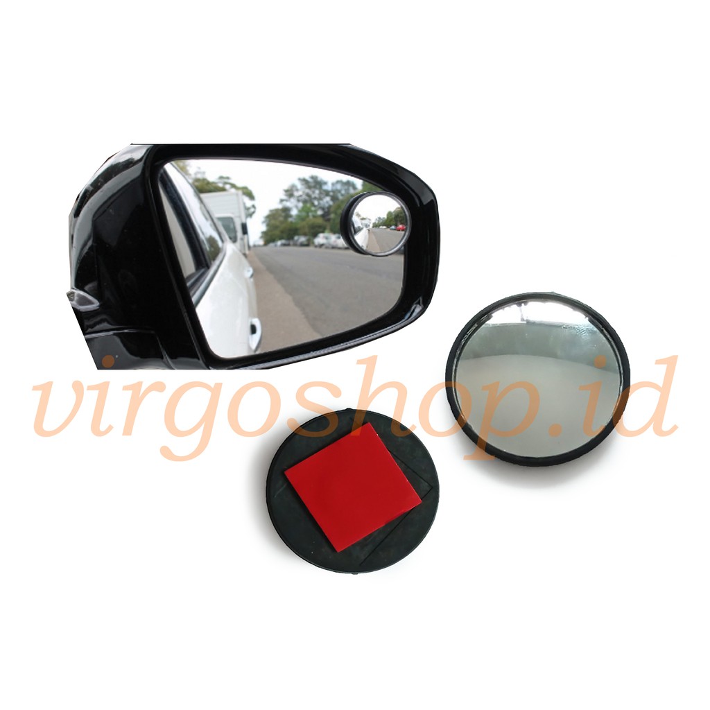 Kaca Spion Mini Tambahan Blind Spot Mirror - Kaca Mini Tambahan Spion Motor Dan Mobil