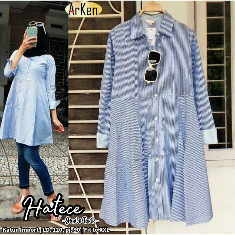 HATECE TUNIK | Jumbo Tunik - Long Tunik | Katun Import