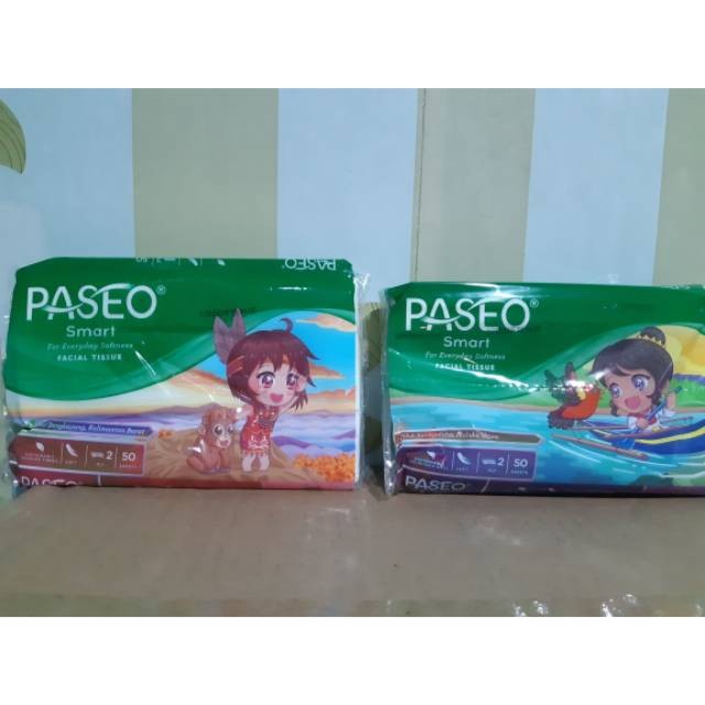 Tissue Paseo Smart Facial Travel Pack 50 Sheets
