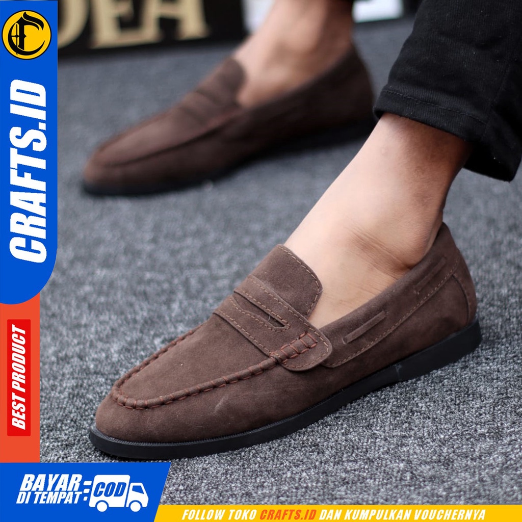 CRAFTS gaslov - Sepatu Casual Slip On Slop Santai Pria