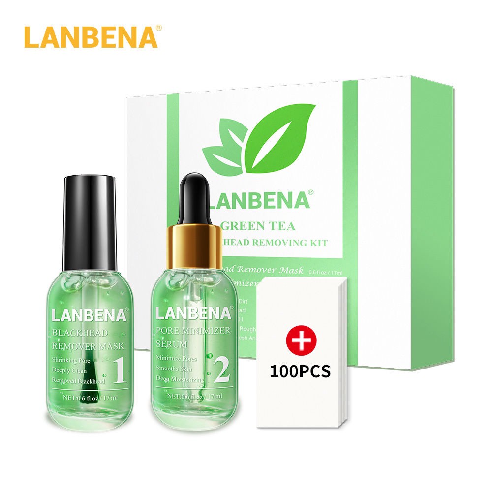 (READY &amp; ORI) LANBENA Green Tea Blackhead Remover Mask Set LB5842