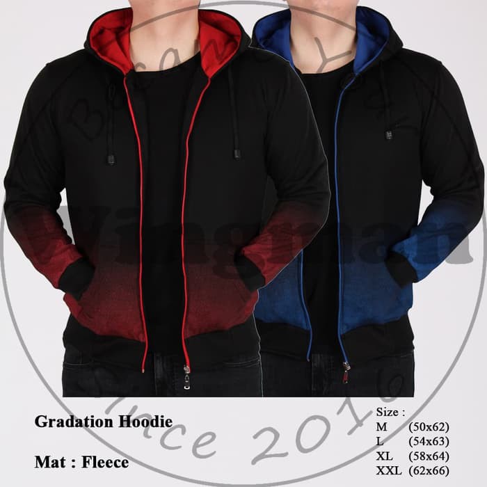 

Jaket Hoodie Gradasi M L XL 2 Warna
