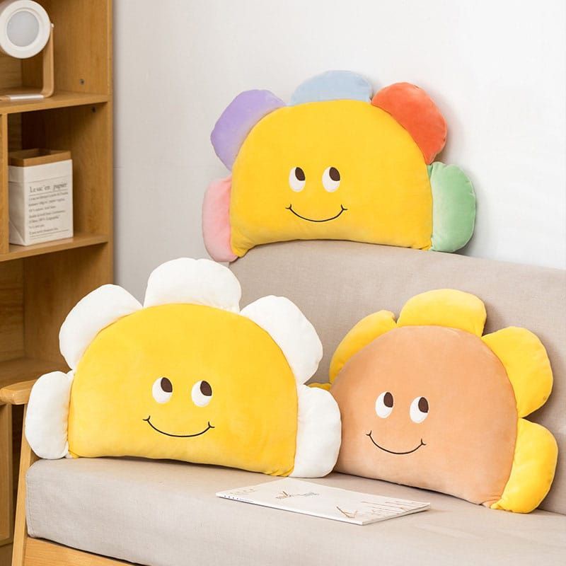 Bantal bunga matahari setengah lingkaran/ bantal sofa