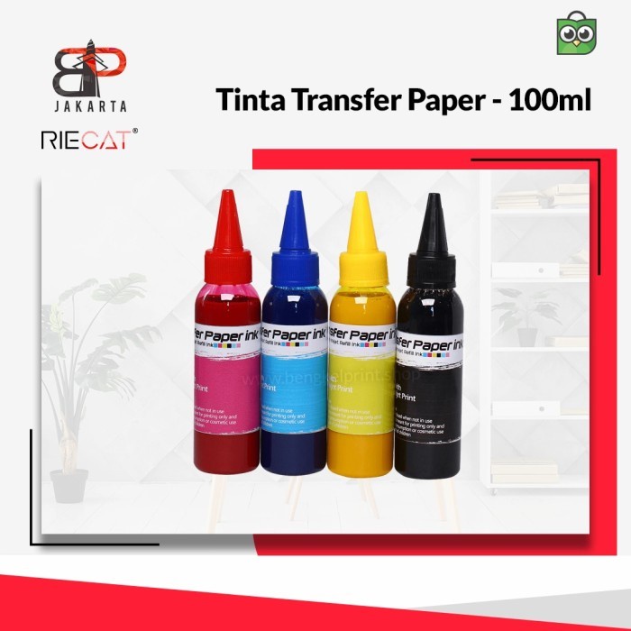 Tinta Transfer Paper Ink CYMK Tinta Art Paper Epson - 100ml - Hitam - Hitam