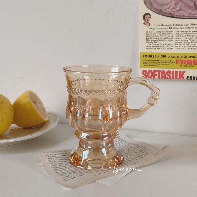 Antique glass | gelas antik gelas susu | gelas transparan | gelas korea | gelas eropa | home living