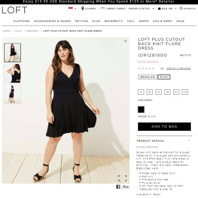 the loft black dress