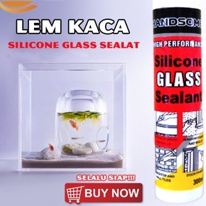 Lem Kaca Silicone Glass Sealent 300ml tahan air dan panas, merekatkan  jenis metal, kaca, keramik