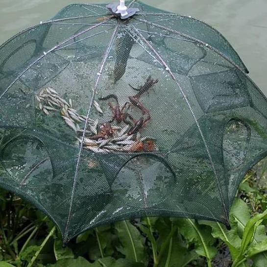 PROMO BESAR (ueu-770) Bubu/Jaring Jala Perangkap Ikan Udang Kepiting Hexagonal 8 Lubang