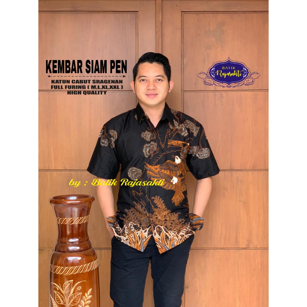 KEMBAR SIAM SERI RAJASAKTI KEMEJA BATIK SOLO PRIA LENGAN PENDEK PANJANG LAPIS FURING ATASAN PREMIUM MODERN KATUN HALUS BIMASENA BIRENDRA BIRU INDAH BRAHMAKERTA BRAHMAKERTA MERAH BUDIDRAWA BULANAGA BUNGA KAPAS BUNGA MEKAR BURUNG KASUARI CAKAR DEVDAN CAKAR