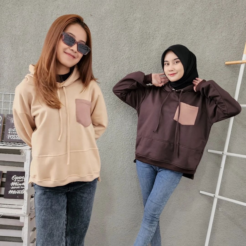 MVP - Mocha Pocki Hoodie - Jaket Hoodie Unisex Kekinian