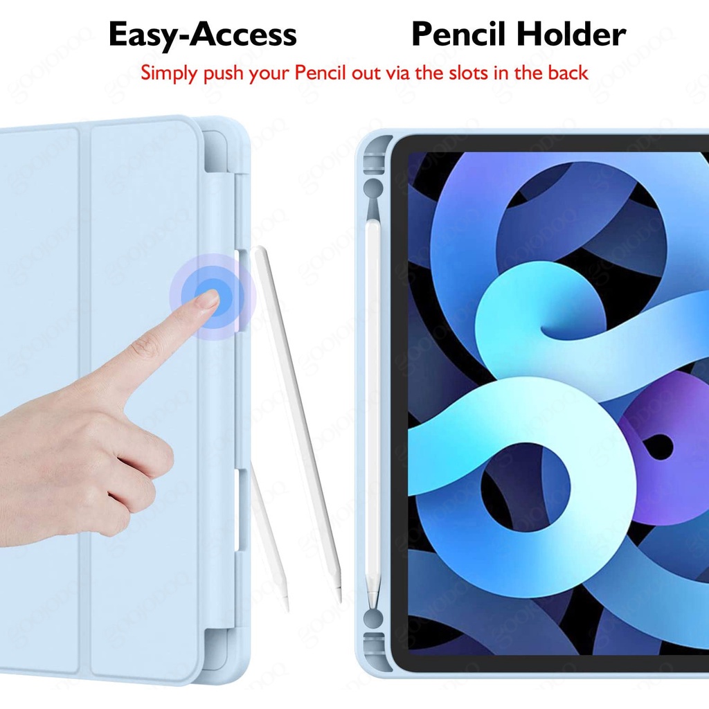 【Beli dua diskon 20%】 goojodoq For IPad silicone Case Protective Tablet Holder Case For iPad