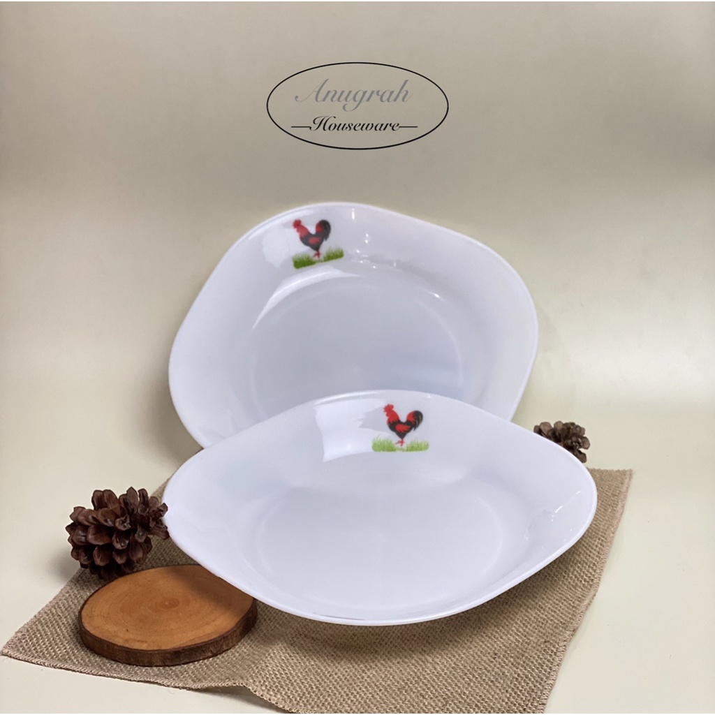 Piring Plastik Putih Ayam Jago 543