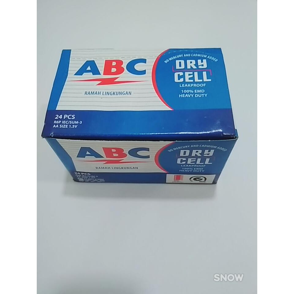 Baterai ABC Biru Battery Jam AA 1 dus 24 pcs Type 1.5V Baterai Jam Dinding Multifungsi