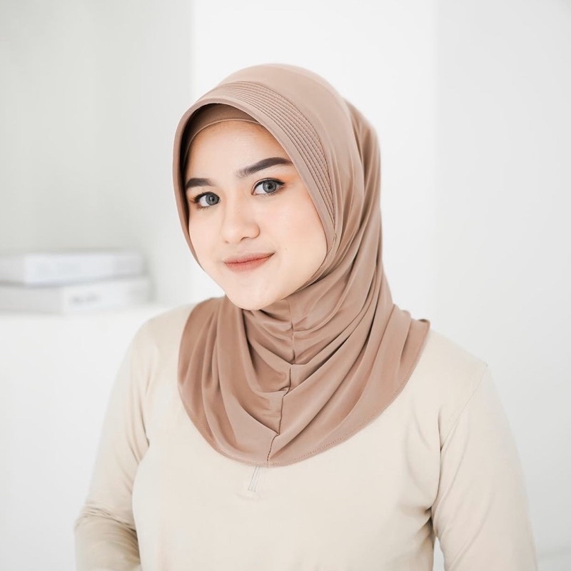 Jilbab Sport Murah /Jilbab Lycra Instan Jokowi / Bergo Sport-MILO SPORT