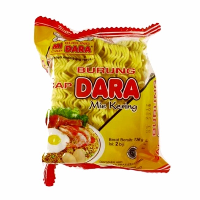 

Mie Burung Dara Renteng 136gr