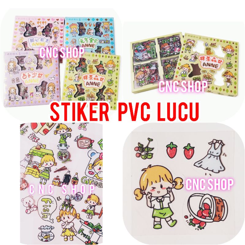 Stiker PVC Anti Air Tempelan Botol Minum Sticker Lucu Murah Mainan Anak Perempuan