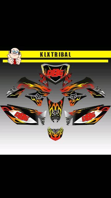 DECAL STIKER KLX.CRF 150 KMT DLL BISA CUSTEM